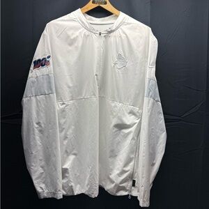Minnesota Vikings NFL White On-Field Windbreaker with Nike Logo Sz XL (15z2)